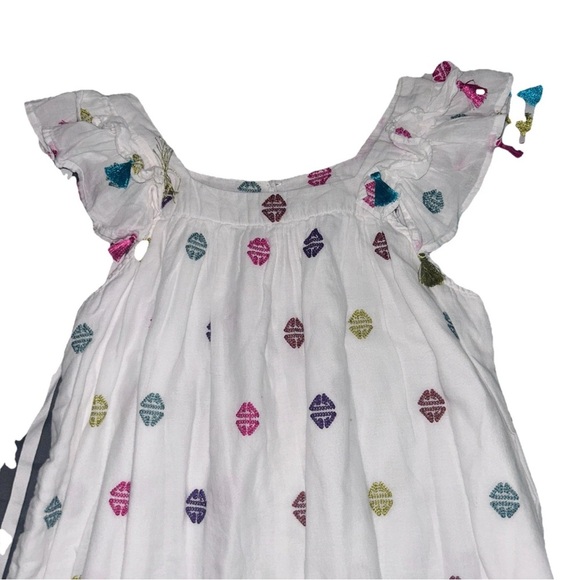 Roller Rabbit White Dress with Colorful Embroidery - Picture 2 of 4